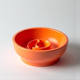 Slow feeder dog bowl designed to prevent fast eating